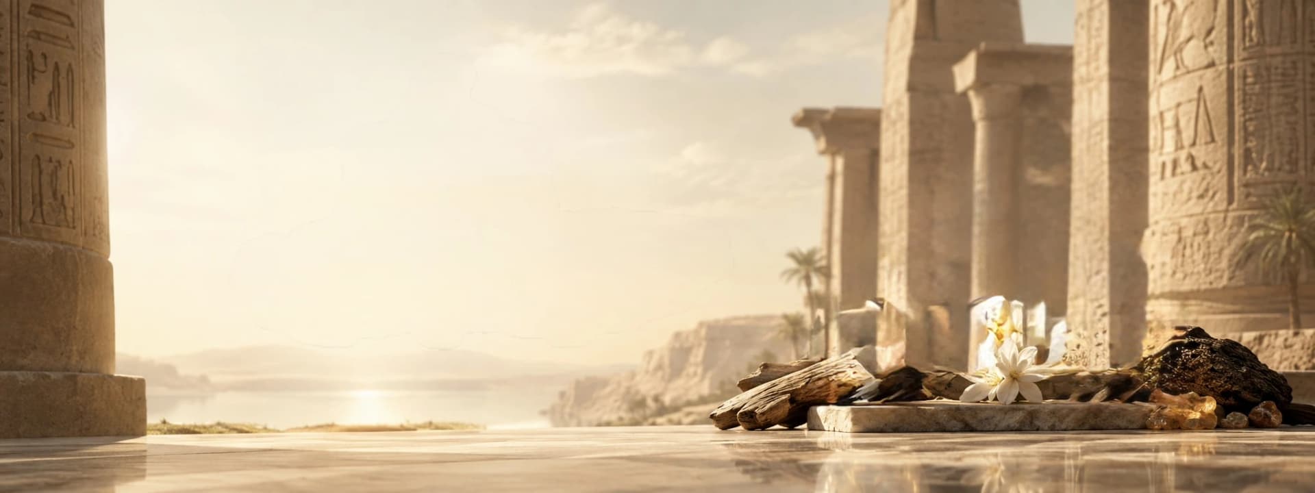 A golden flacon lit from the side against a warm obsidian backdrop