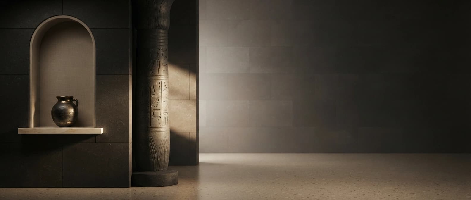 Black marble lit from one side, veined with pale gold